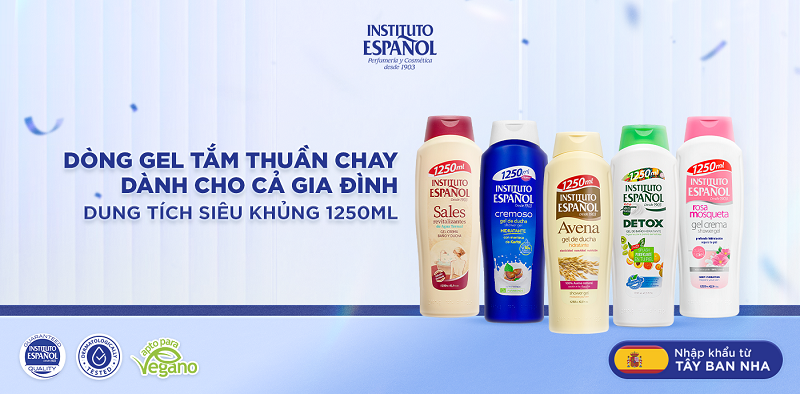 gel tắm thuần chay Instituto Espanol