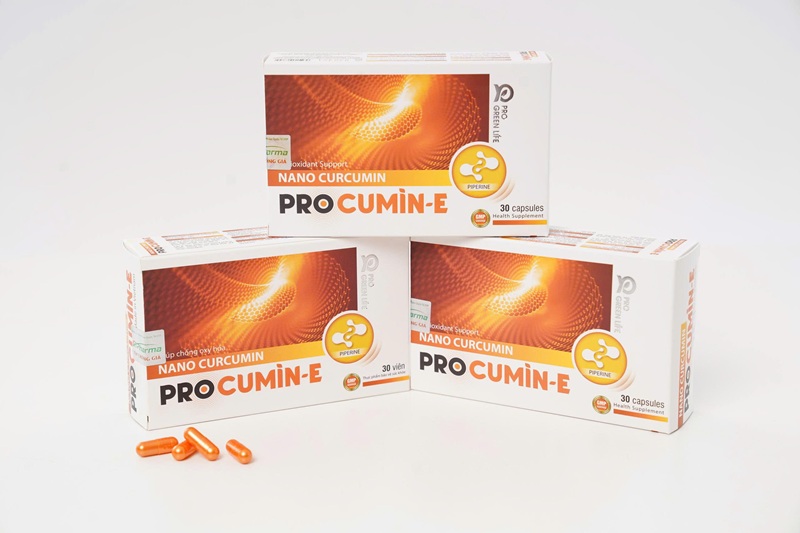 Ảnh: TPBVSK Procumin-E của công ty TNHH Dược phẩm Pro Green Life