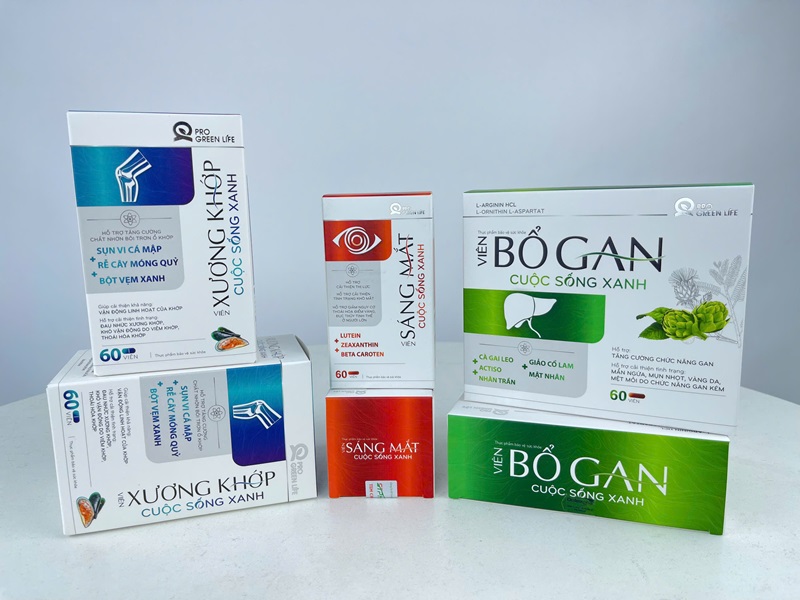 Viên xương khớp Cuộc Sống Xanh, Viên sáng mắt Cuộc Sống Xanh và Viên bổ gan Cuộc Sống Xanh