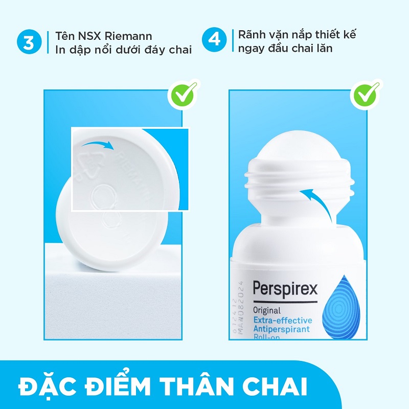 Nhận biết lăn khử mùi Perspirex chính hãng
