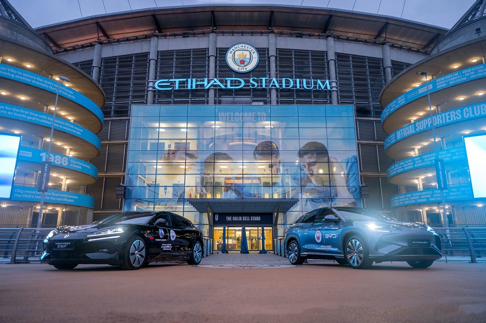 BYD trở thành đối tác chính thức của Câu lạc bộ bóng đá Manchester City