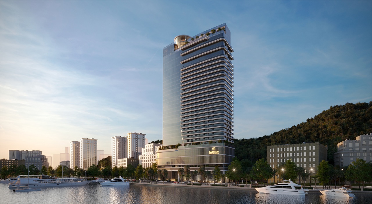 Radisson Blu Resort hồ Đồng Mô Hà Nội – khu nghỉ dưỡng quy mô 108 phòng tọa lạc trên đảo biệt lập giữa lòng hồ, kết hợp lưu trú cao cấp với các biệt thự thương hiệu dành cho giới tinh hoa
