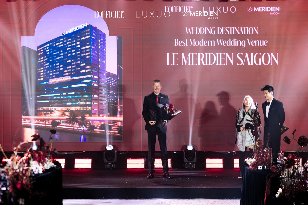 Le Meridien Saigon được vinh danh là “Địa điểm cưới hiện đại của năm” tại Luxuo Vietnam Wedding Awards 2026