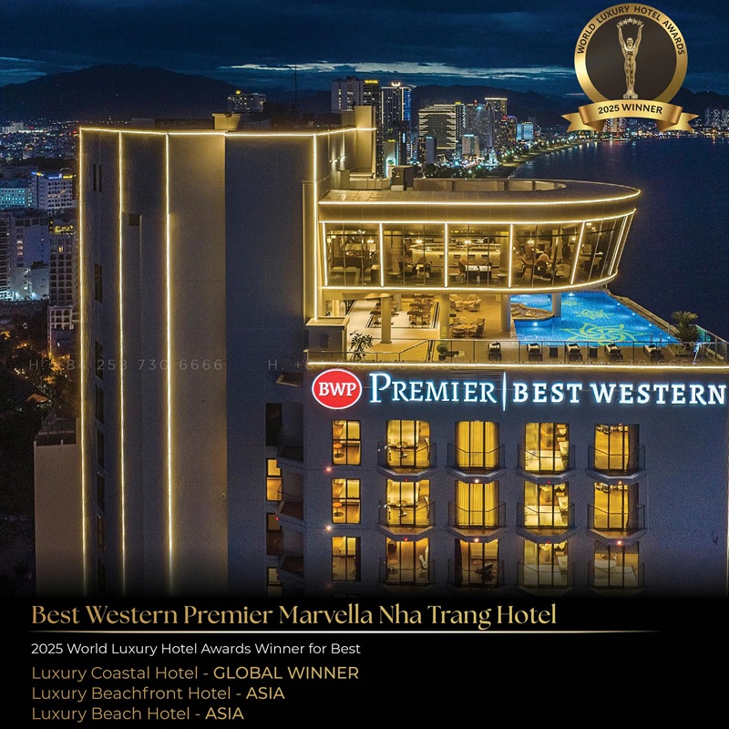 Best Western Premier Marvella Nha Trang được vinh danh tại Giải thưởng World Luxury Hotel Awards 2025
