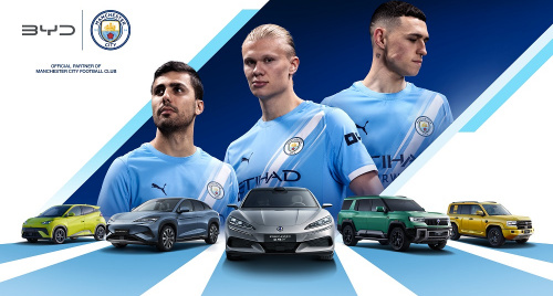 BYD trở thành đối tác chính thức của Câu lạc bộ Manchester City