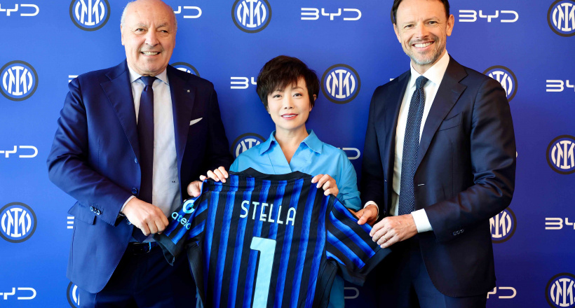 BYD trở thành đối tác ô tô toàn cầu của câu lạc bộ bóng đá Inter Milan