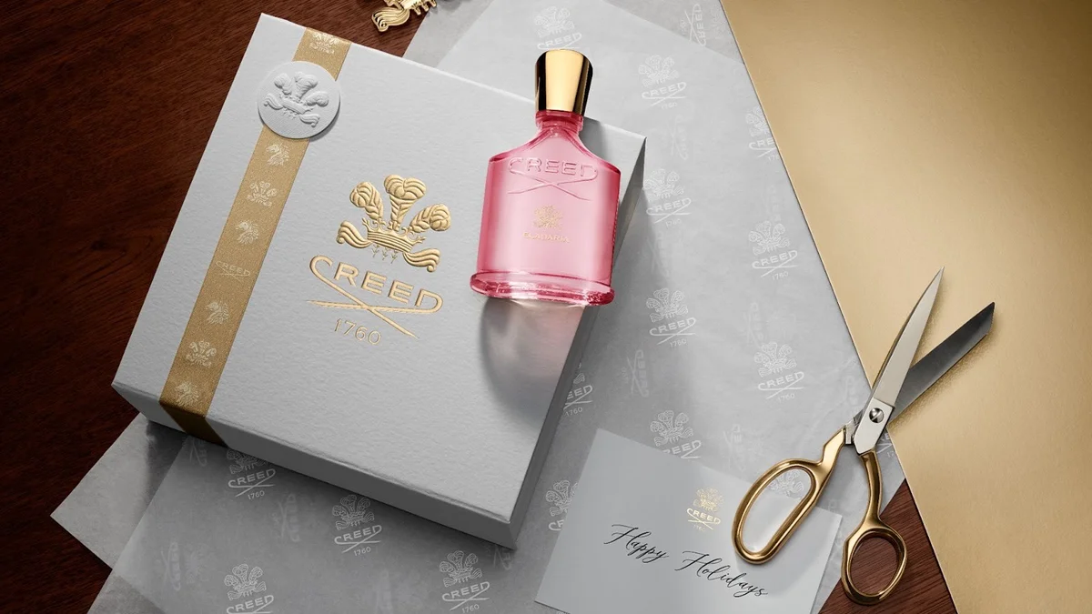 A bottle of perfume on a box

AI-generated content may be incorrect.