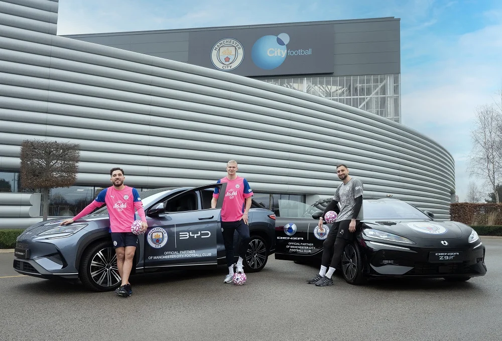 BYD trở thành đối tác chính thức của Câu lạc bộ bóng đá Manchester City