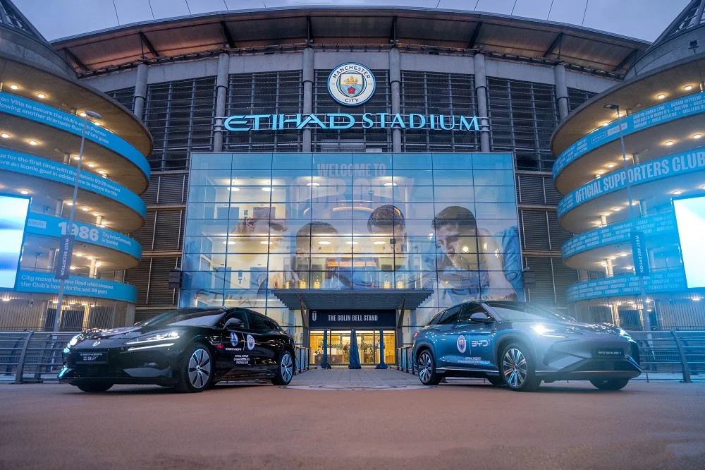 BYD trở thành đối tác chính thức của Câu lạc bộ bóng đá Manchester City